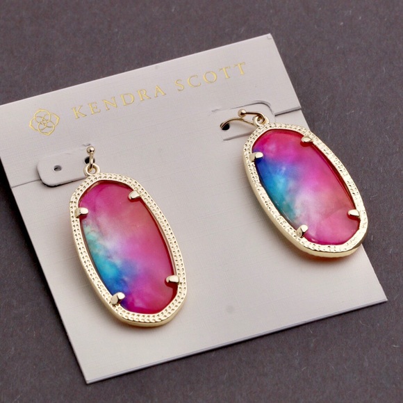 Kendra Scott Danielle Gold Muilti color earrings - Picture 3 of 3